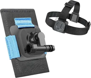 Osmo Pocket 3 Backpack Head Mount with Extended Border Quick Release Hands-Free 360° Rotation Bag Belt Shoulder Strap Mount Compatible with DJI Osmo Pocket 3