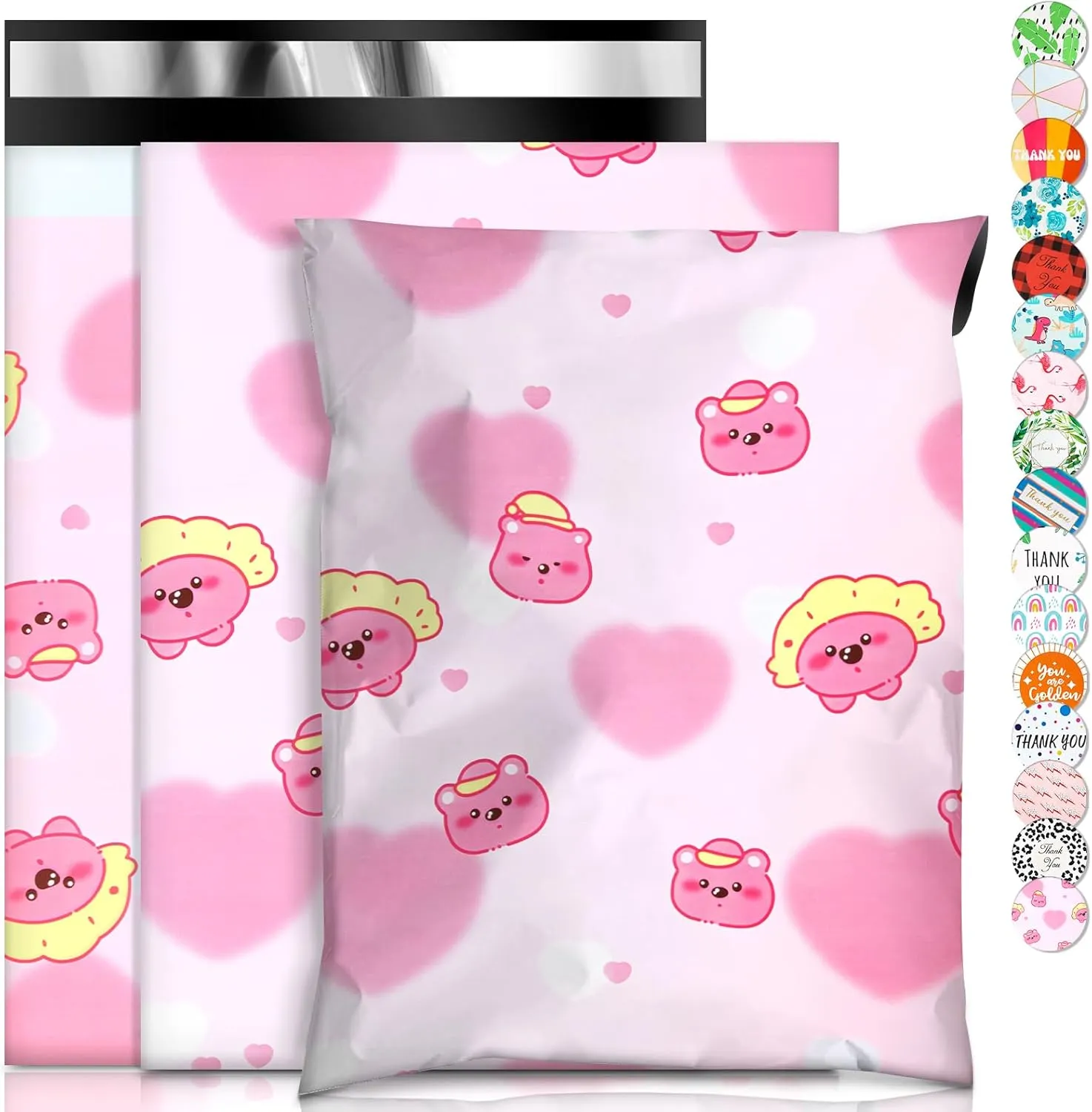 Oududianzi Poly Mailers 10x13, 100PCS Shipping Bags, Plastic Packages Bags, Mailers Poly Bags for Shipping, Shipping Envelopes, Packaging Bags for Shipping - Bear