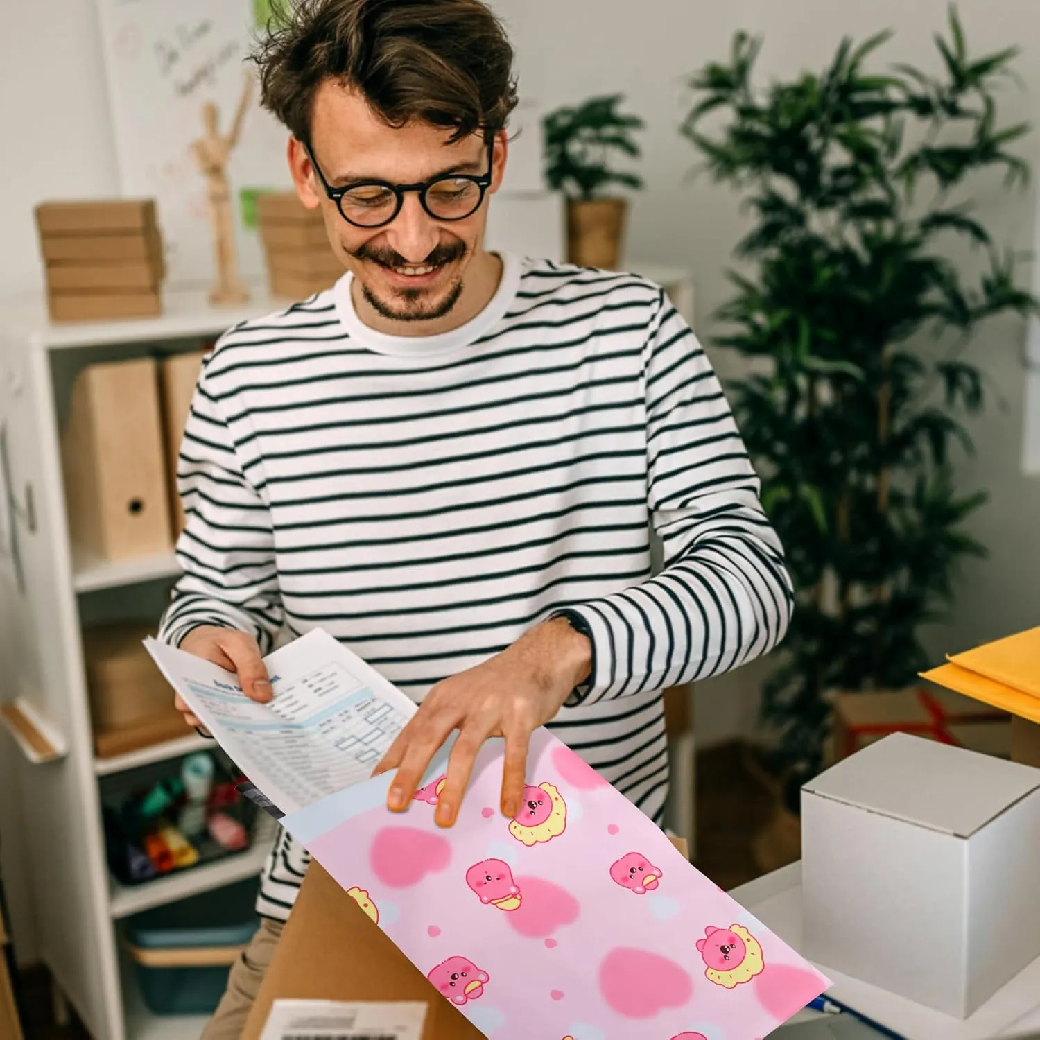 Oududianzi Poly Mailers 10x13, 100PCS Shipping Bags, Plastic Packages Bags, Mailers Poly Bags for Shipping, Shipping Envelopes, Packaging Bags for Shipping - Bear