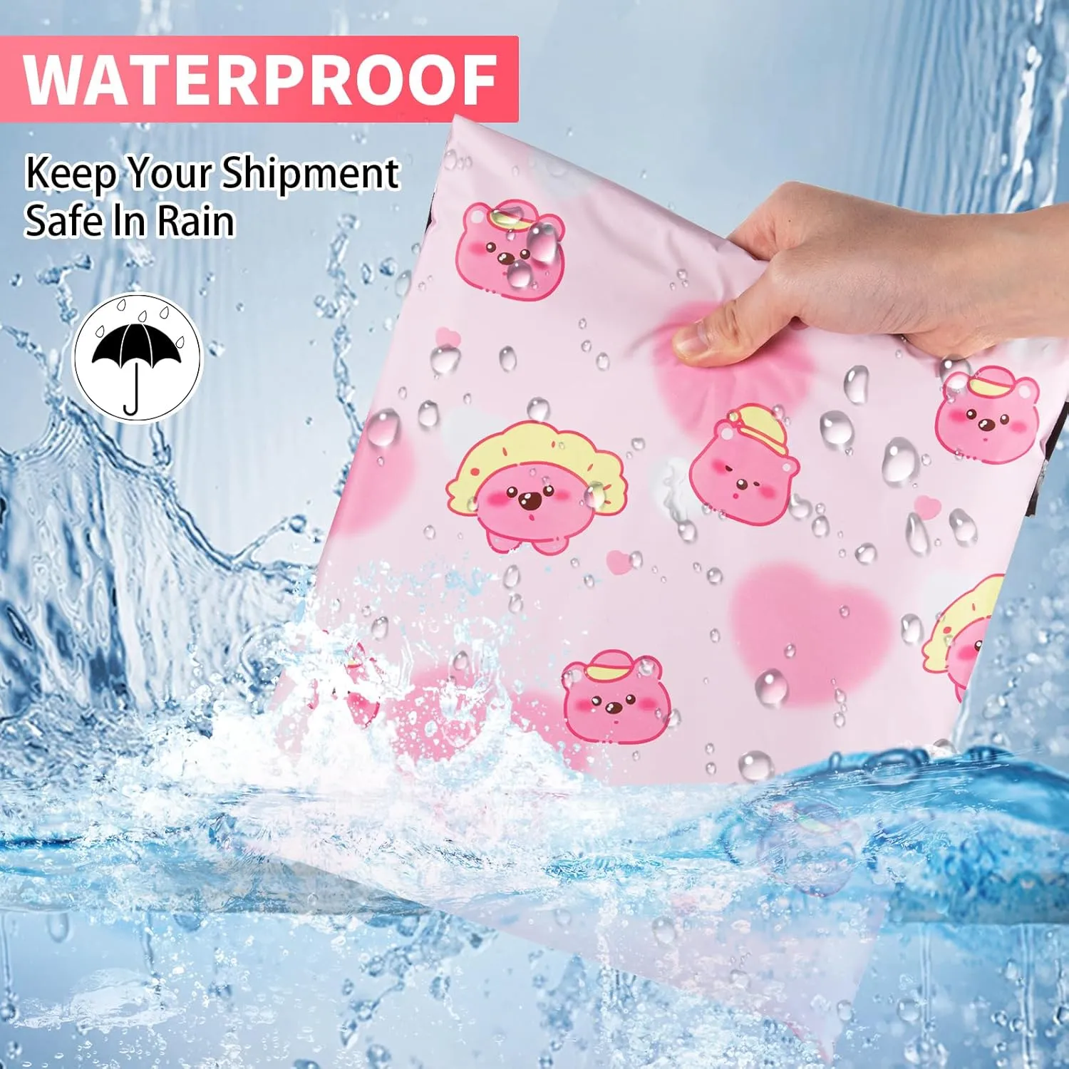 Oududianzi Poly Mailers 10x13, 100PCS Shipping Bags, Plastic Packages Bags, Mailers Poly Bags for Shipping, Shipping Envelopes, Packaging Bags for Shipping - Bear