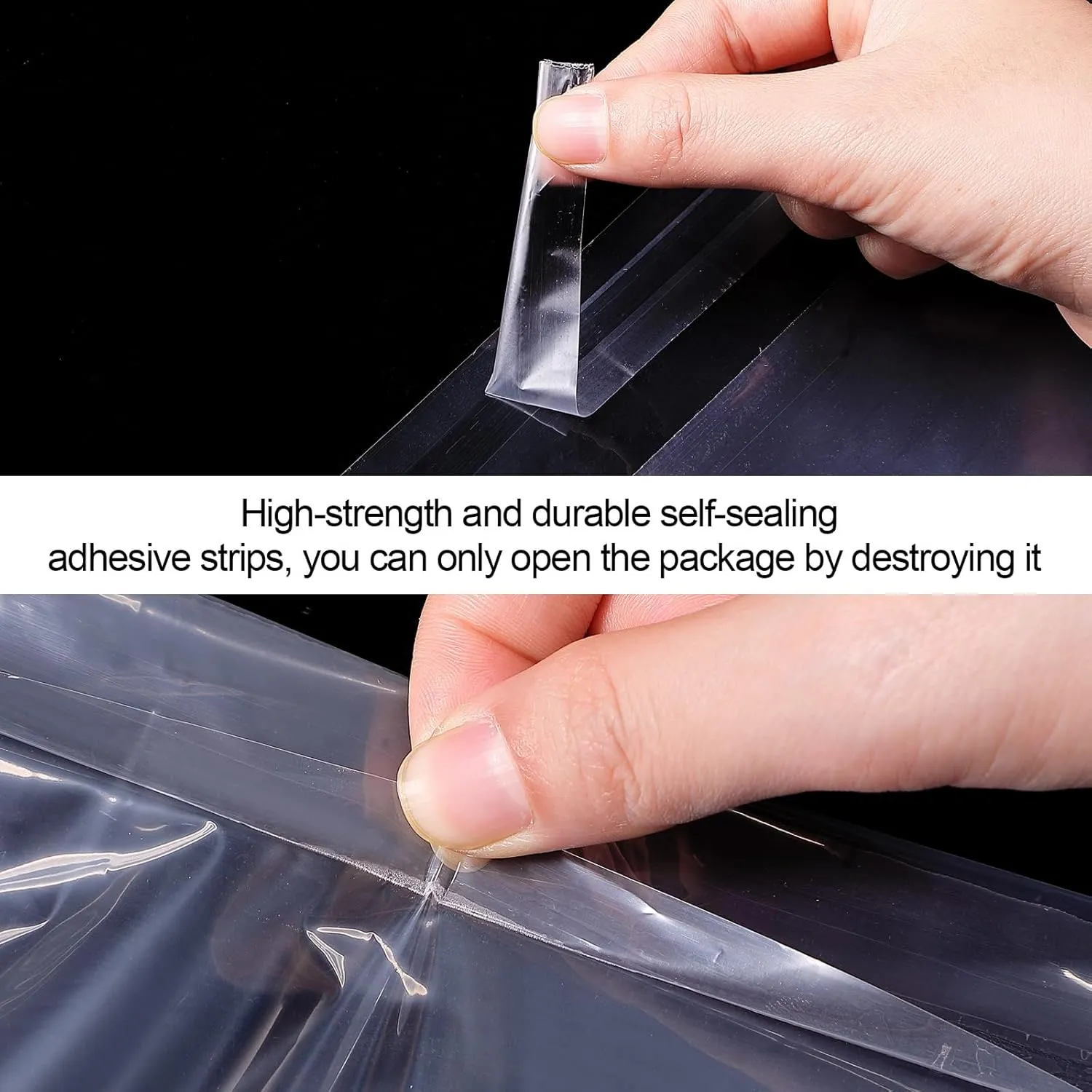 Outus 120 Pcs Poly Mailer Envelope 4 Sizes Shipping Bags Self Adhesive Clasp Envelope Self Adhesive Tear Proof Mailing Covers (6 x 10 In, 8 x 12 In, 10 x 14 In, 11x 16 in,Clear)