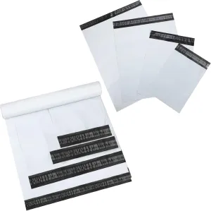 Outus 120 Pcs Poly Mailer Envelope 4 Sizes Shipping Bags Self Adhesive Clasp Envelope Self Adhesive Tear Proof Mailing Covers(8 x 12 In, 10 x 14 In, 13 x 18 In, 15 x 20 in,White)