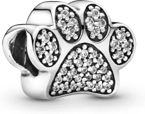 PANDORA paw Prints, Clear cz