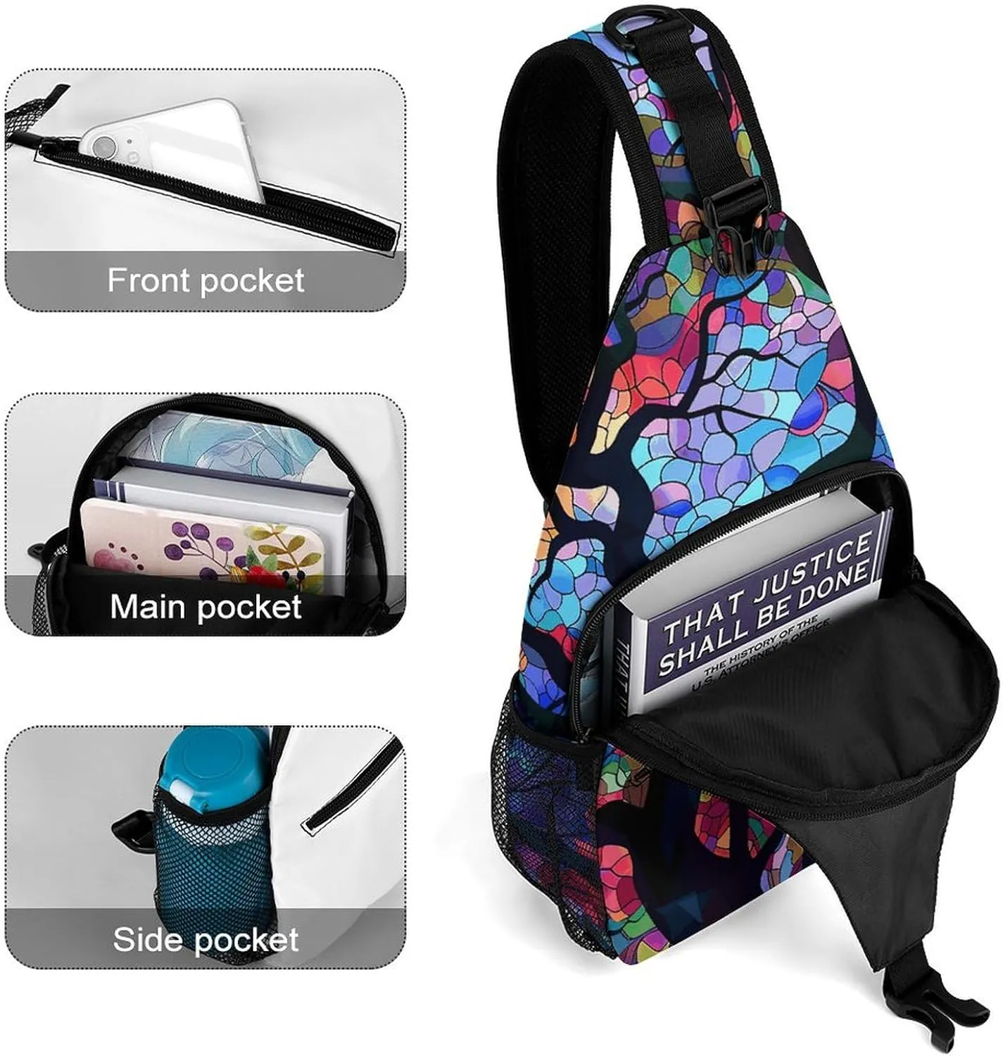 Peach And Dark Beige Sling Bag Crossbody Bags Cross Body Bag Fanny Packs Chest Bags Sling Purses for Travel