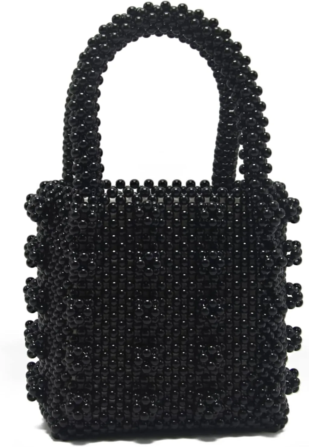 Pearl Bag Crystal Pearl Purse Handmade Weave For Women Handbag Acrylic Beaded Bags