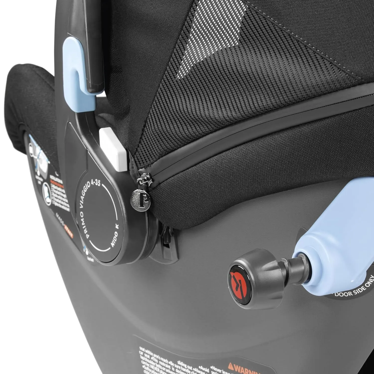Peg Perego Primo Viaggio Nido - Rear Facing Infant Car Seat - Includes Base with Load Leg & Anti-Rebound Bar - for Babies 4 to 30 lbs - Made in Italy - True Black