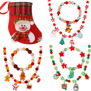 PinkSheep Toddler Kids Necklace, Choker & Bracelet 3 Pack - 9pcs Little Girls Jewelry Gift Set, Flower Girl Accessories