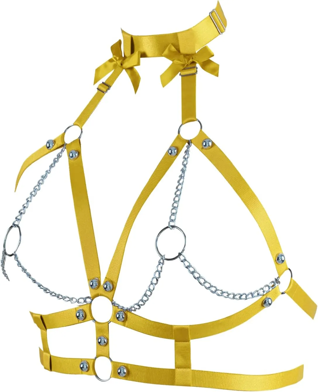 Plus Size Harness Bra Women Body Chain Gothic Butterfly Lingerie Punk Cage Hollow Out Gothic Halloween Rave Clothing