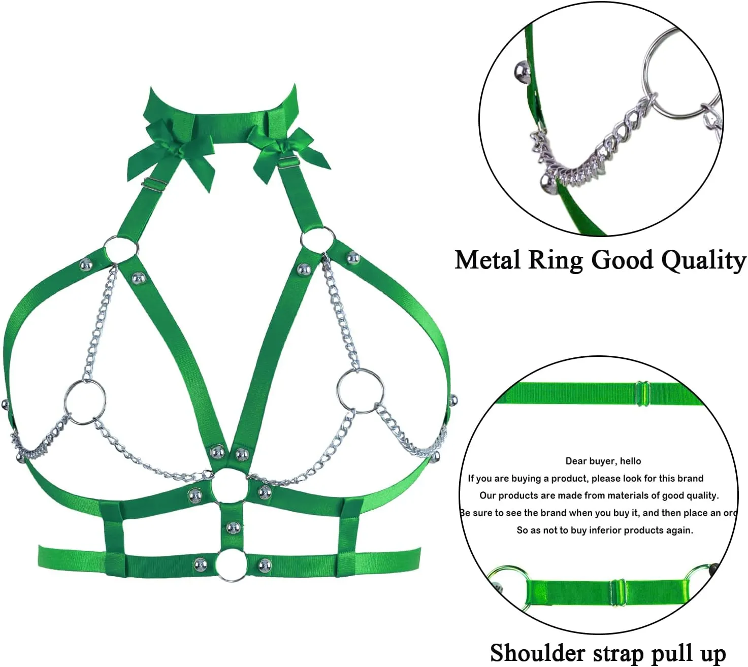 Plus Size Harness Bra Women Body Chain Gothic Butterfly Lingerie Punk Cage Hollow Out Gothic Halloween Rave Clothing