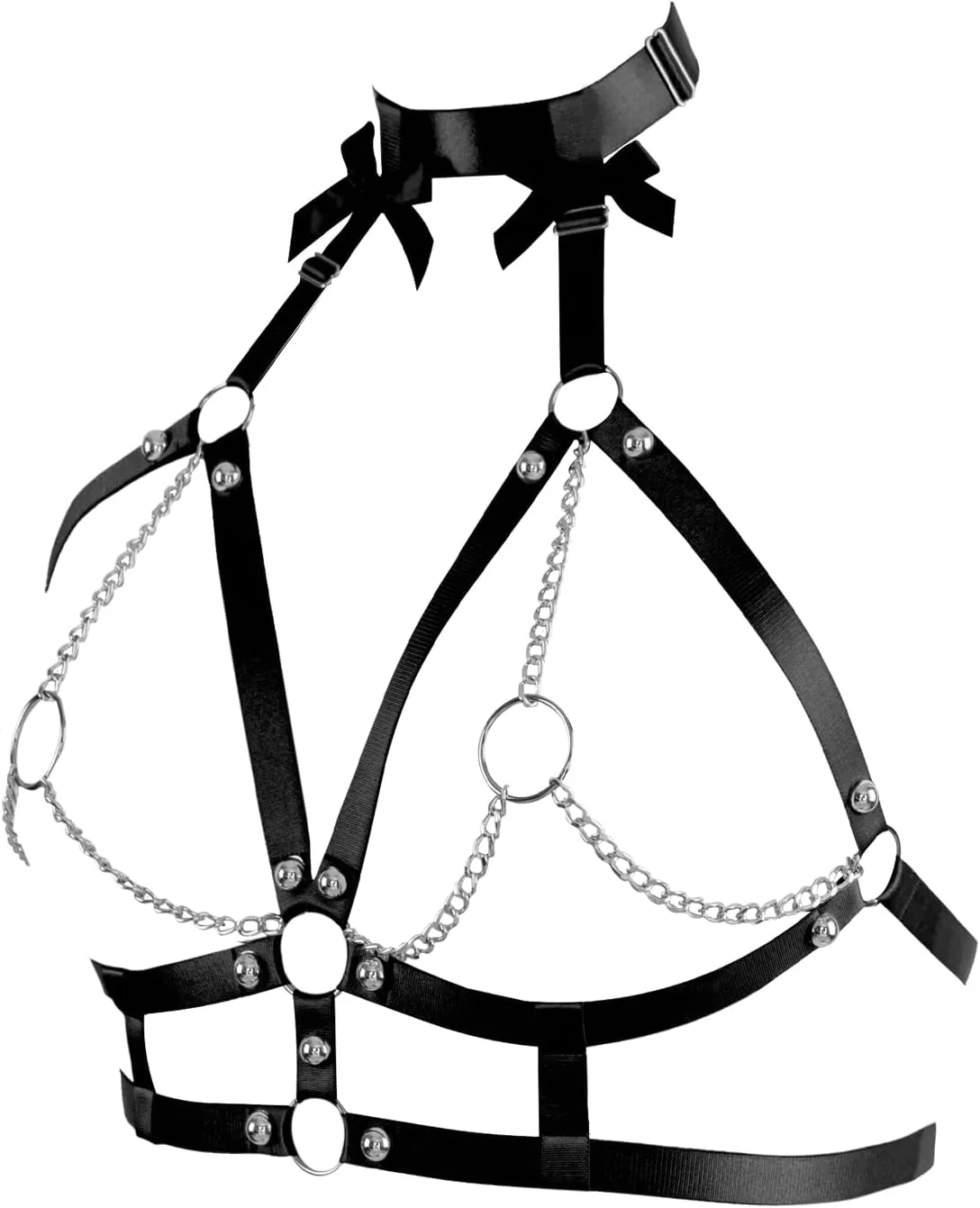 Plus Size Harness Bra Women Body Chain Gothic Butterfly Lingerie Punk Cage Hollow Out Gothic Halloween Rave Clothing