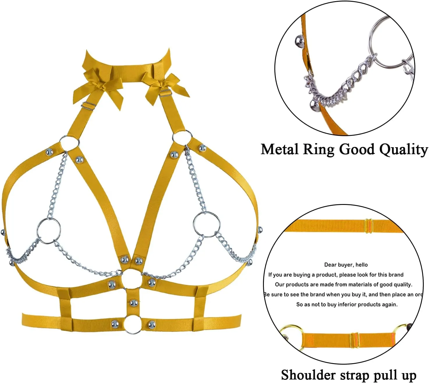 Plus Size Harness Bra Women Body Chain Gothic Butterfly Lingerie Punk Cage Hollow Out Gothic Halloween Rave Clothing