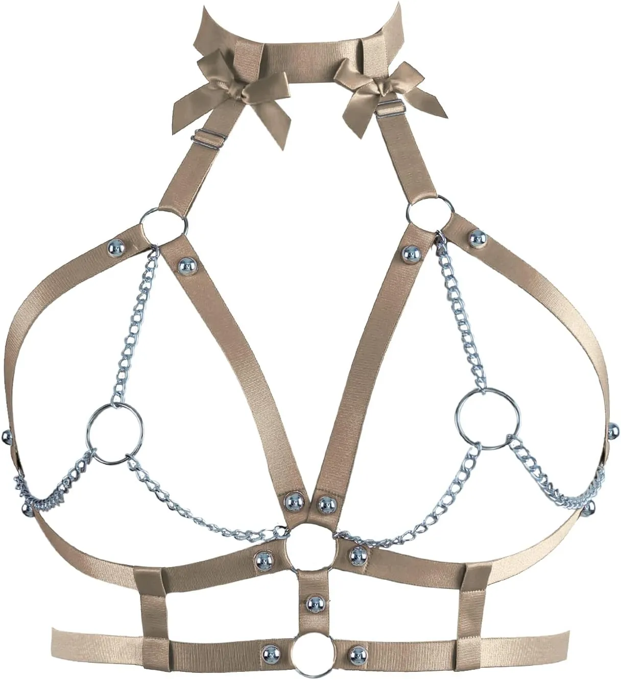Plus Size Harness Bra Women Body Chain Gothic Butterfly Lingerie Punk Cage Hollow Out Gothic Halloween Rave Clothing
