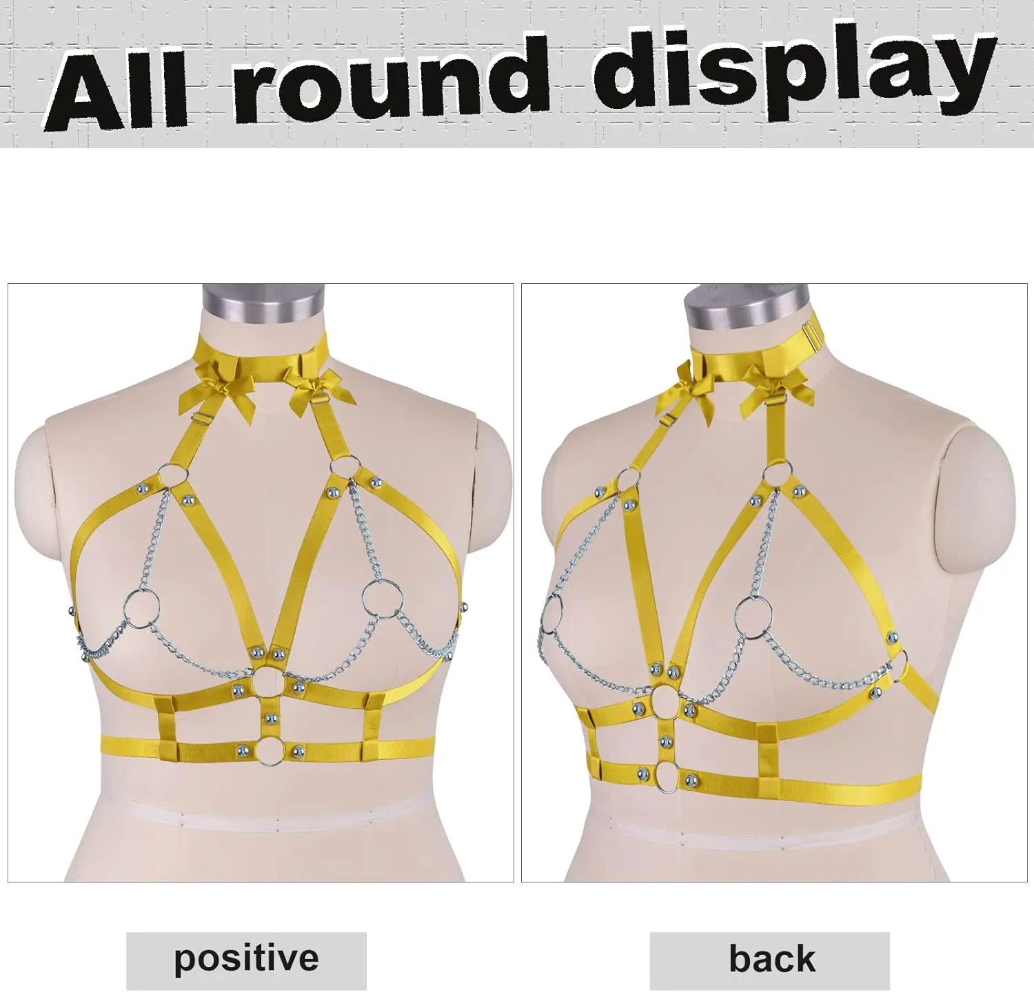 Plus Size Harness Bra Women Body Chain Gothic Butterfly Lingerie Punk Cage Hollow Out Gothic Halloween Rave Clothing