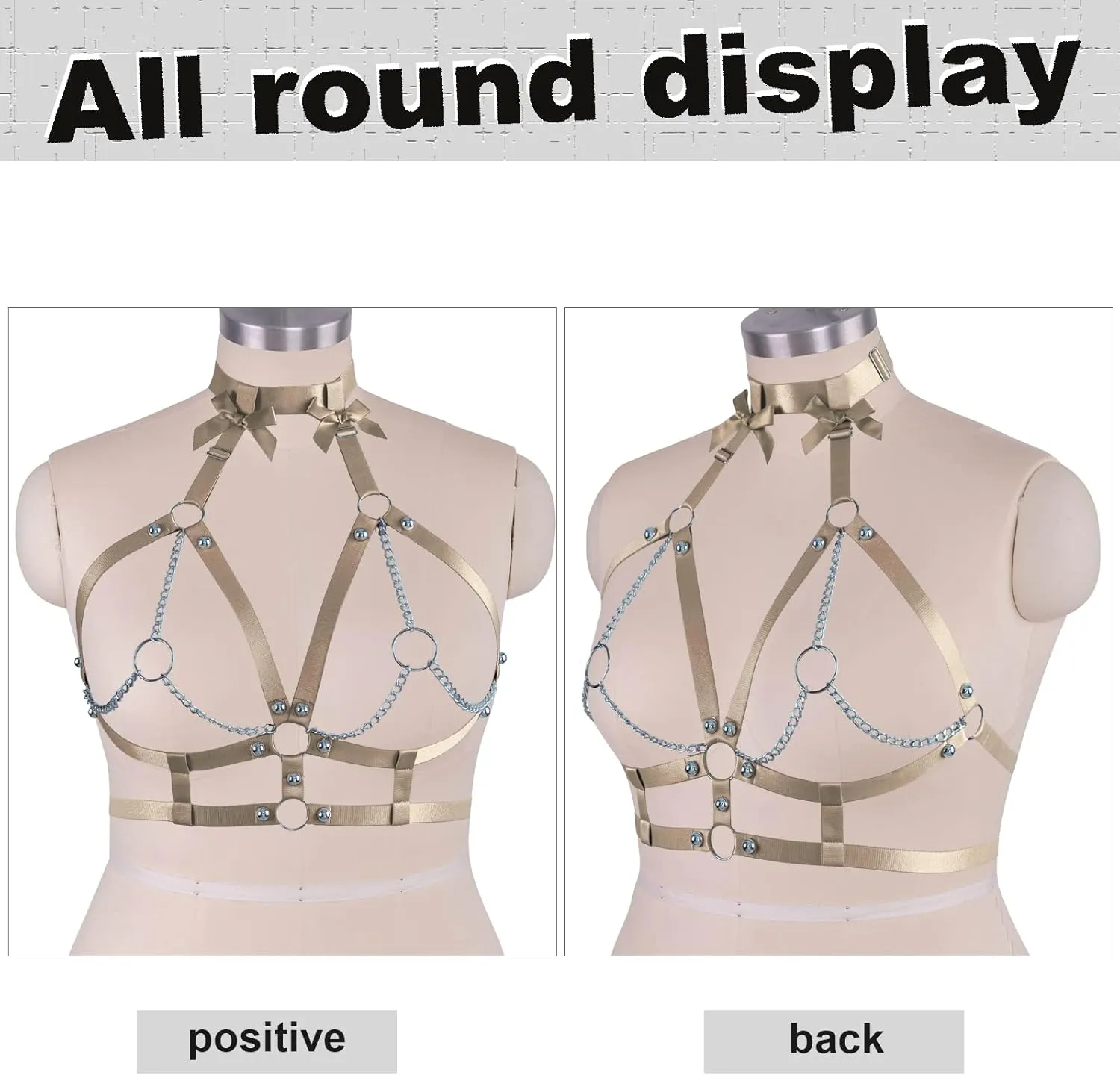 Plus Size Harness Bra Women Body Chain Gothic Butterfly Lingerie Punk Cage Hollow Out Gothic Halloween Rave Clothing