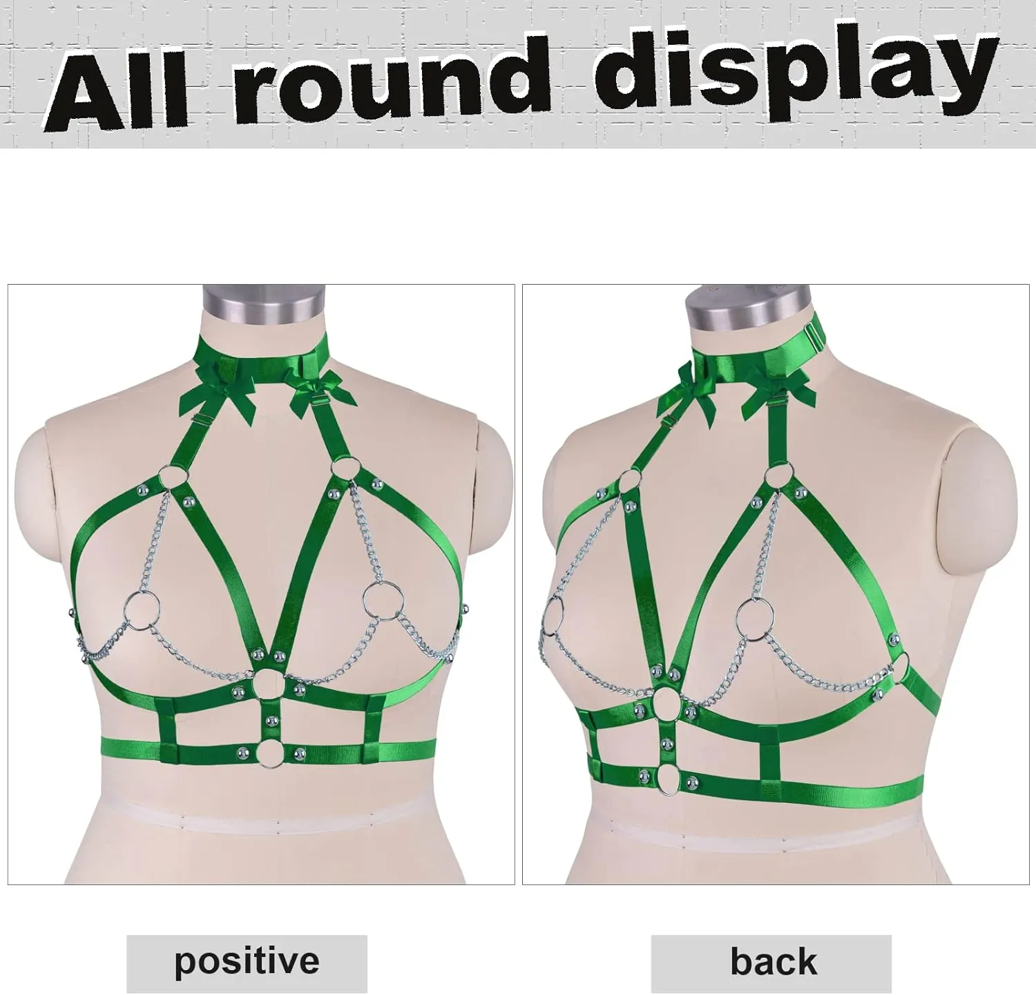 Plus Size Harness Bra Women Body Chain Gothic Butterfly Lingerie Punk Cage Hollow Out Gothic Halloween Rave Clothing