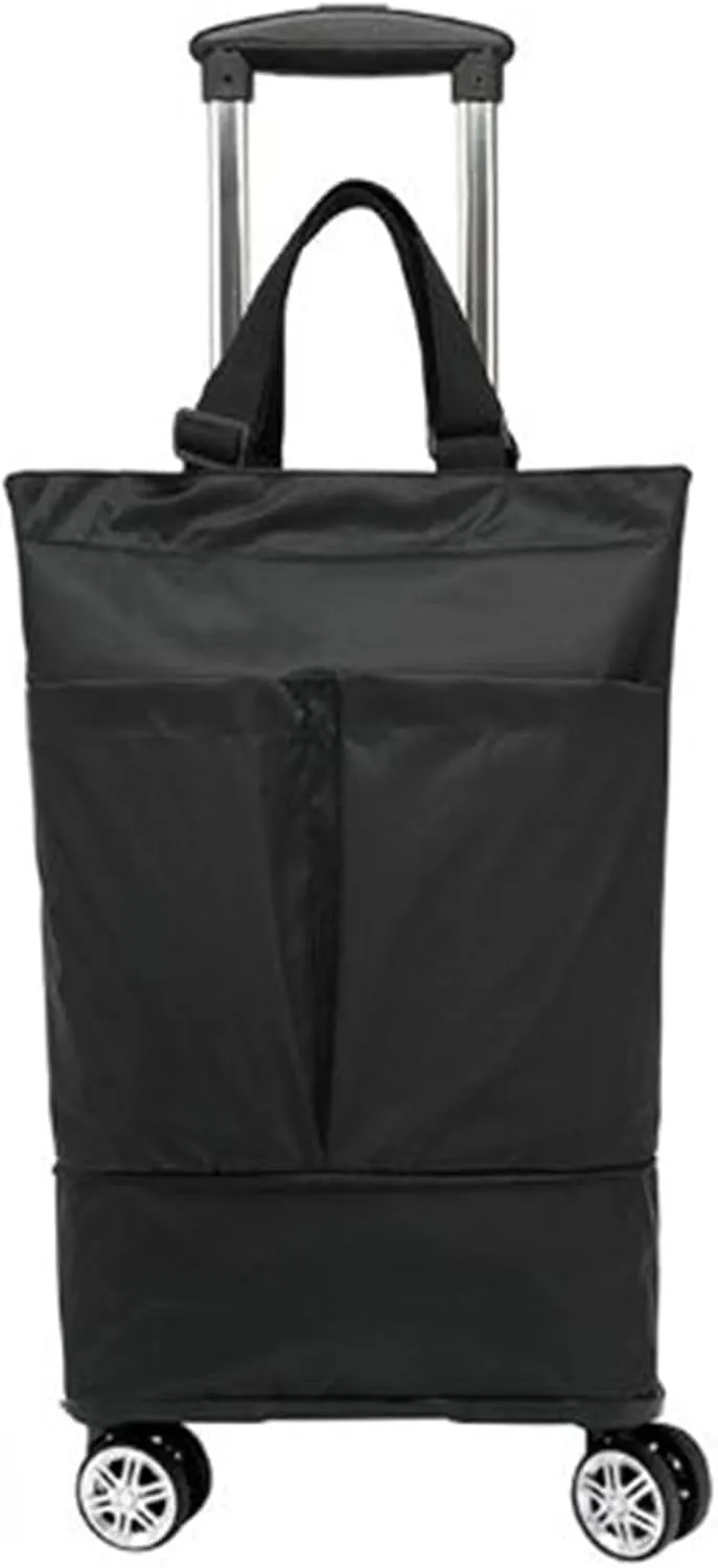 Plus Size Portable and extendable Grocery Shopping Bag with 4-Wheels（HEI1）