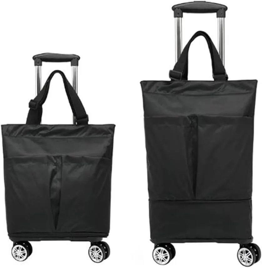Plus Size Portable and extendable Grocery Shopping Bag with 4-Wheels（HEI1）