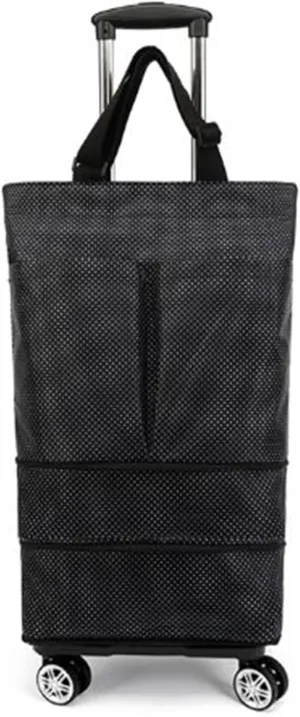 Plus Size Portable and extendable Grocery Shopping Bag with 4-Wheels(HEI2)