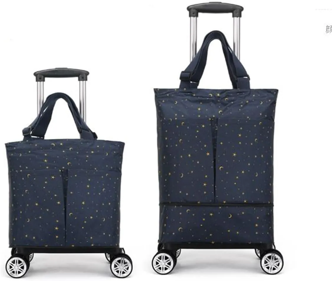 Plus Size Portable and extendable Grocery Shopping Bag with 4-Wheels(STAR1)