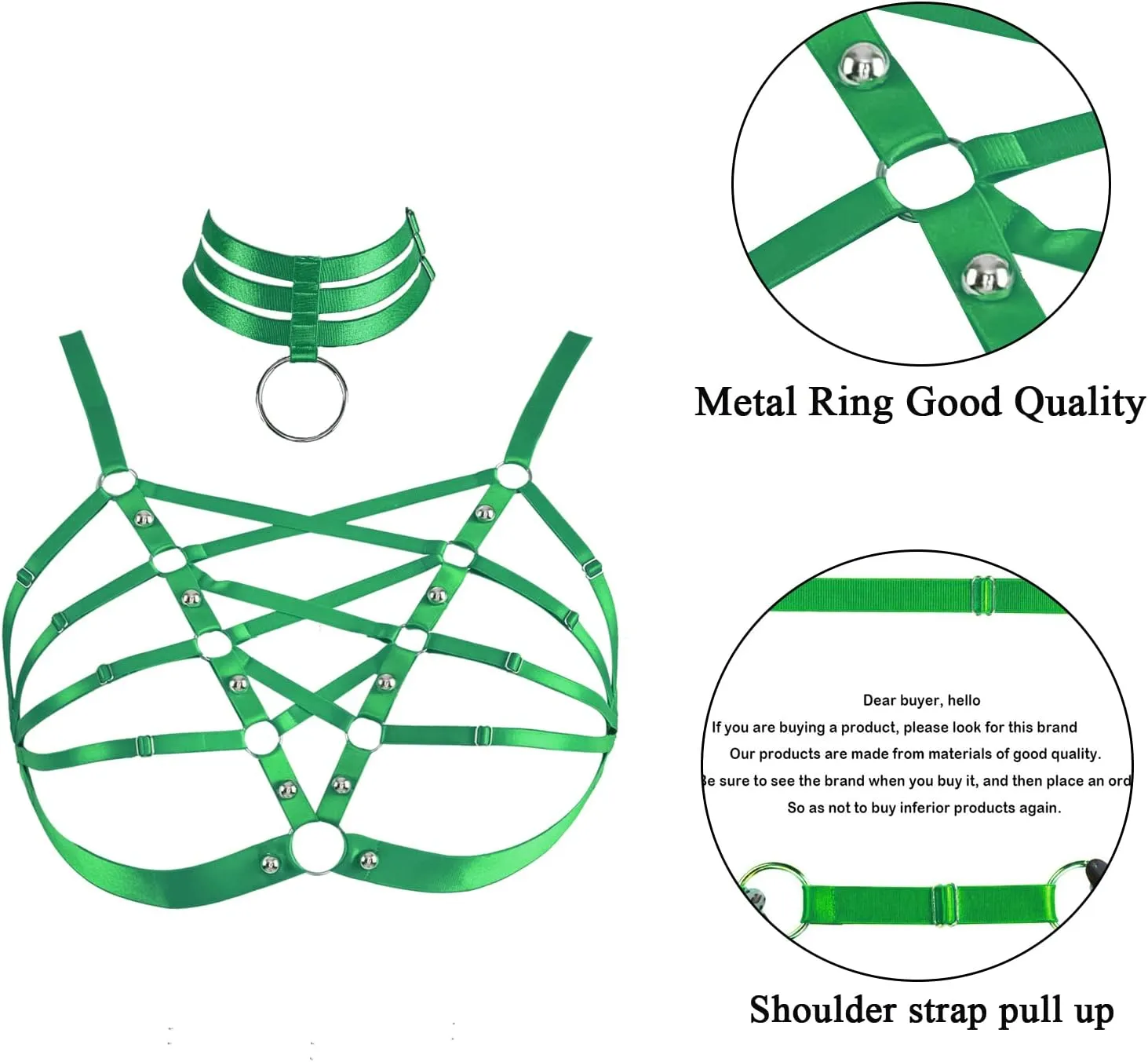 Plus Size Women's Waist Harness Belt Body Full Cage Strappy Bra Lingerie Gothic Tops Hollow Out Halloween Rave Clothing