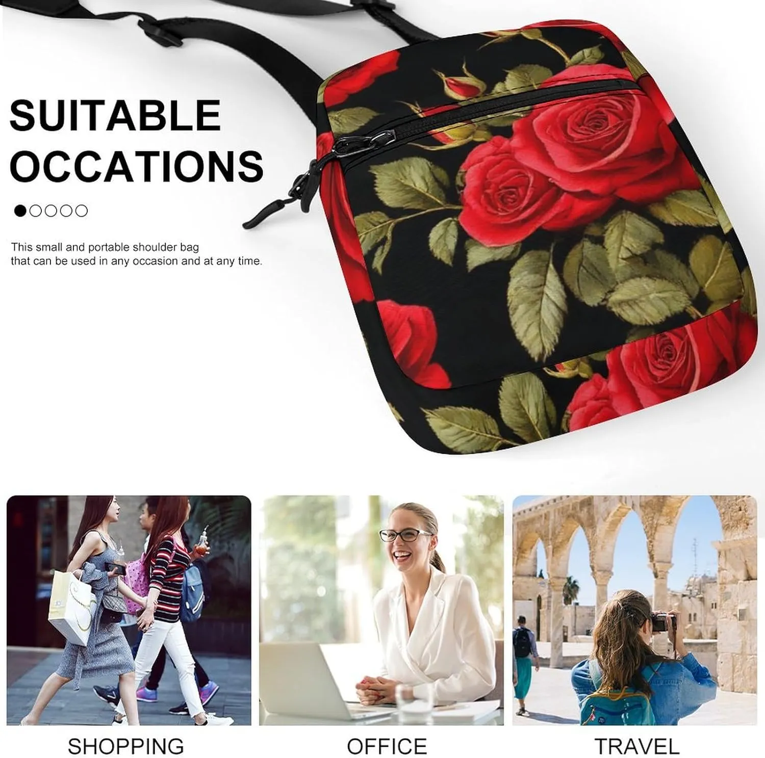 Portable Mini Crossbody Bag, Casual Small Travel Pouch Cell Phone Handbags Waterproof Messenger Bags