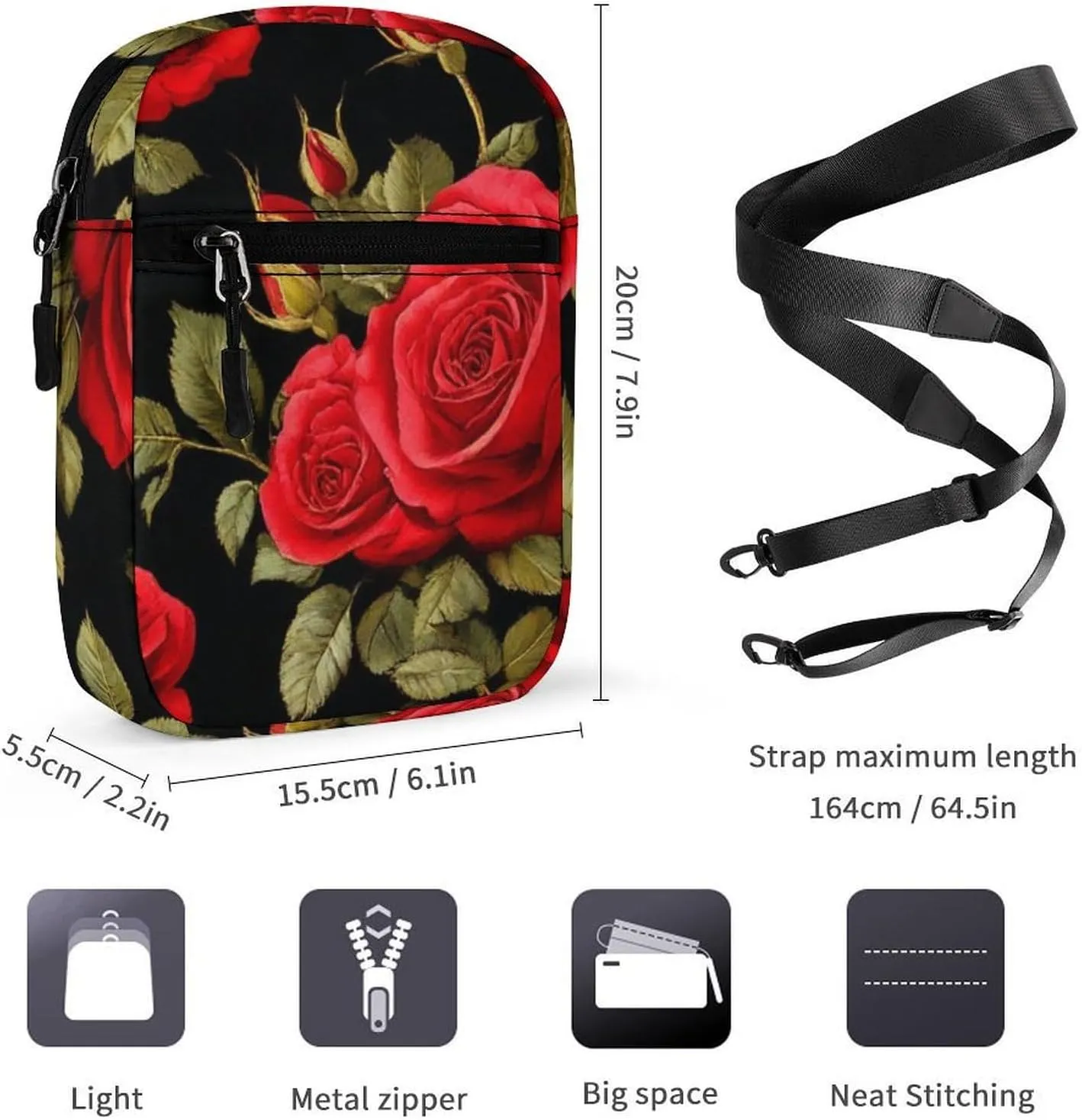 Portable Mini Crossbody Bag, Casual Small Travel Pouch Cell Phone Handbags Waterproof Messenger Bags