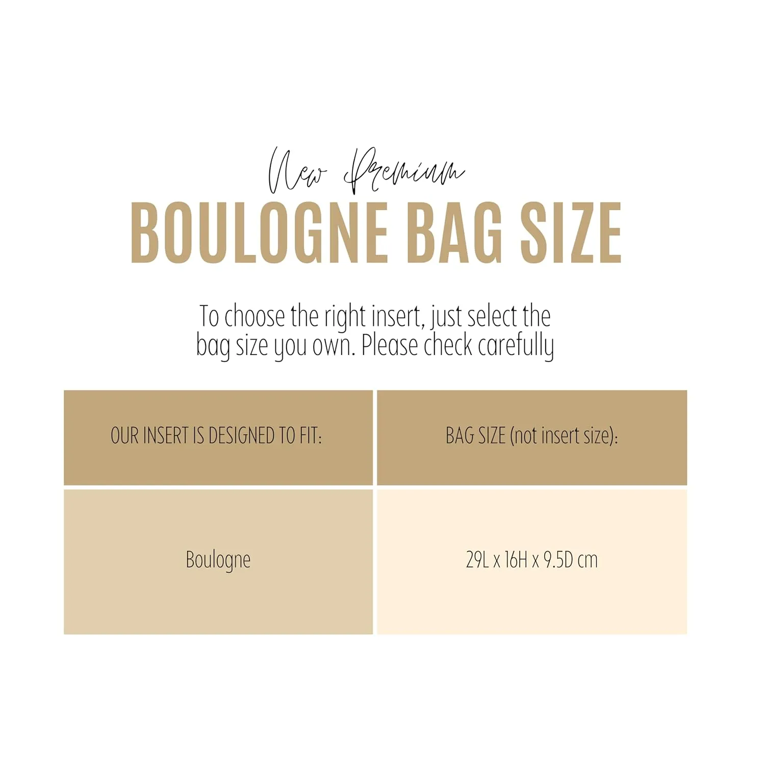 Premium Purse Organizer fits Boulogne Bag Insert Organizer, Boulogne Organizer, Handmade 2mm Premium Felt Snug Sturdy Gold Zipper Tapered Shape, Perfect Fit (For Boulogne Bag, Red)