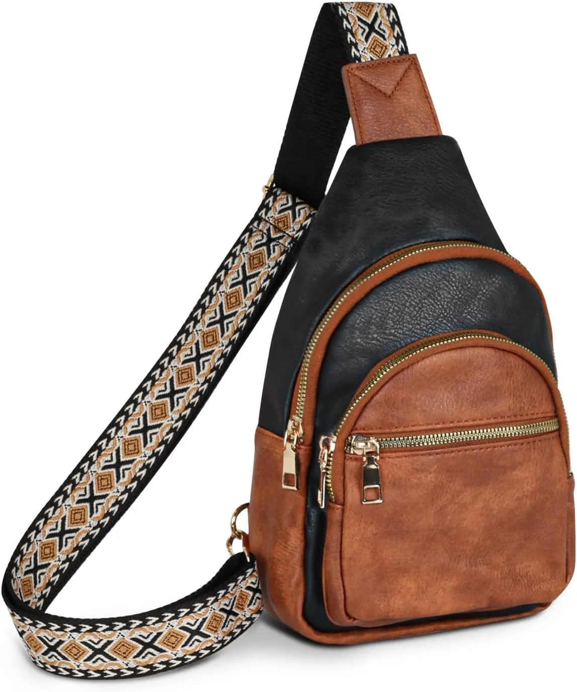 Relang Sling Bag for Women Crossbody, Leather Cross Body Fanny Packs for Women, Trendy Chest Bag for Travel and Daily Use