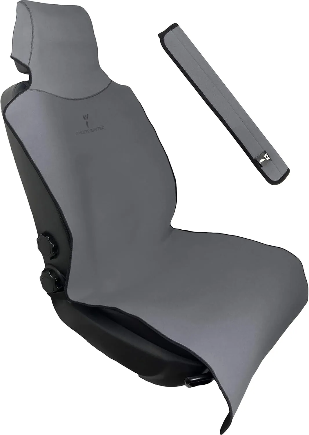 Seat Cover   Seat Belt Cover for Post Gym, Run, Crossfit, Yoga, Boxing, Spin, MMA and Pet Protection Neoprene Waterproof and Sweatproof with a Universal Car and Truck Seat Fit 22"X59" (Gray)