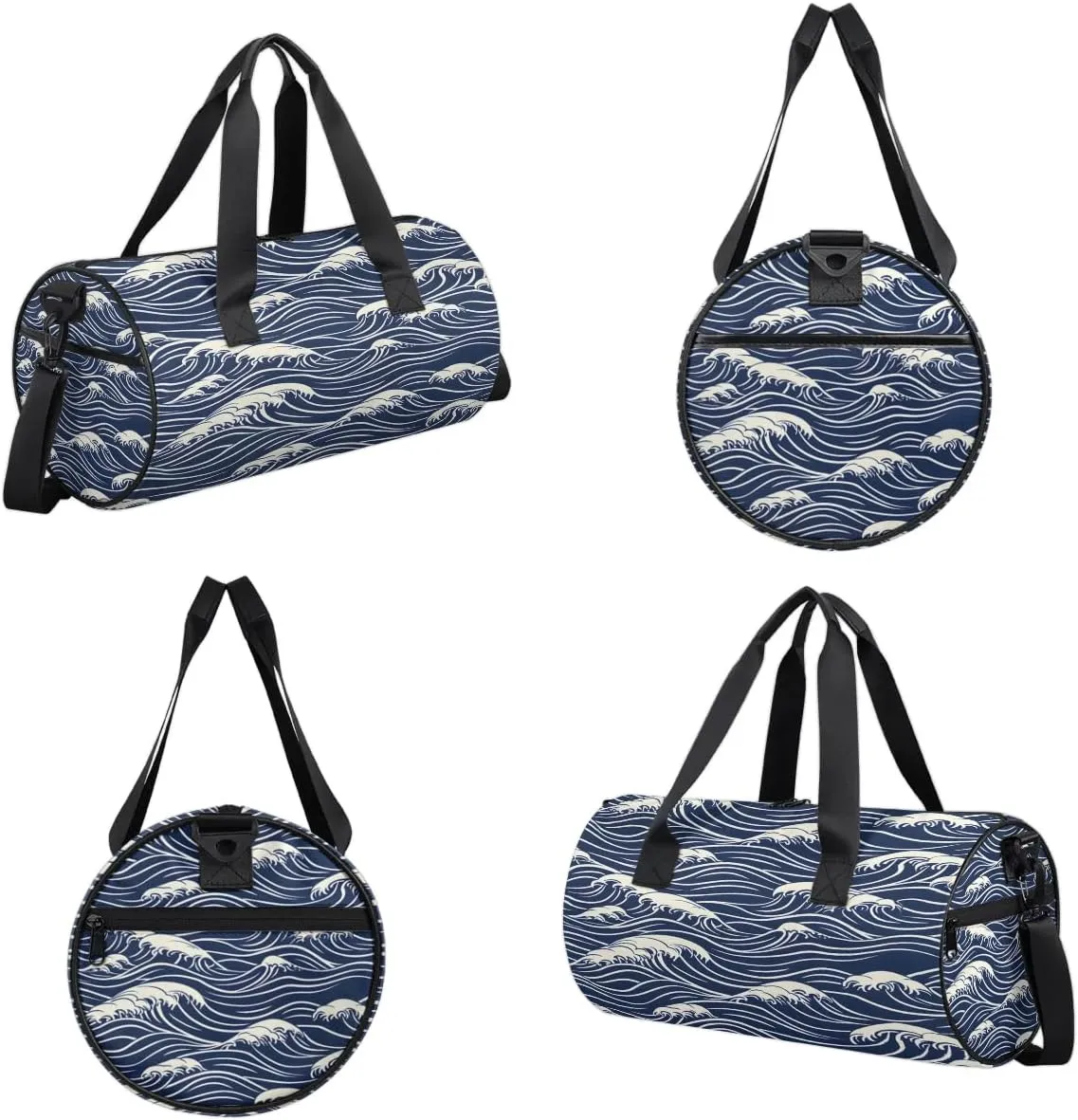 Seawater Print Gym Bag for Women Men Lightweight Weekender Travel Bag Stylish Duffle Bag for Gym Travel Overnight Carry On