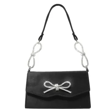Shoulder Bags for Women, Shimmering Rhinestones Bowknot Evening Bag Fashion Purse Clutch Shoulder Tote HandBag