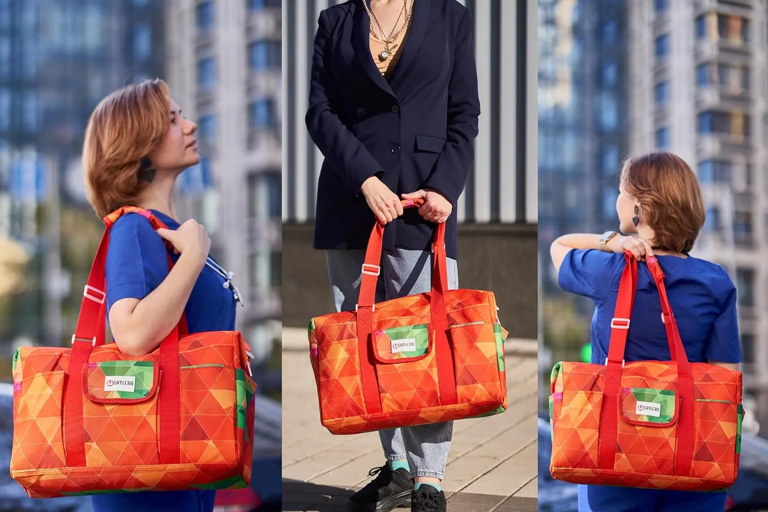 SHYLERO Nurse Bag with 21 Pockets - Big, Waterproof Medical Utility Tote for Daily Use