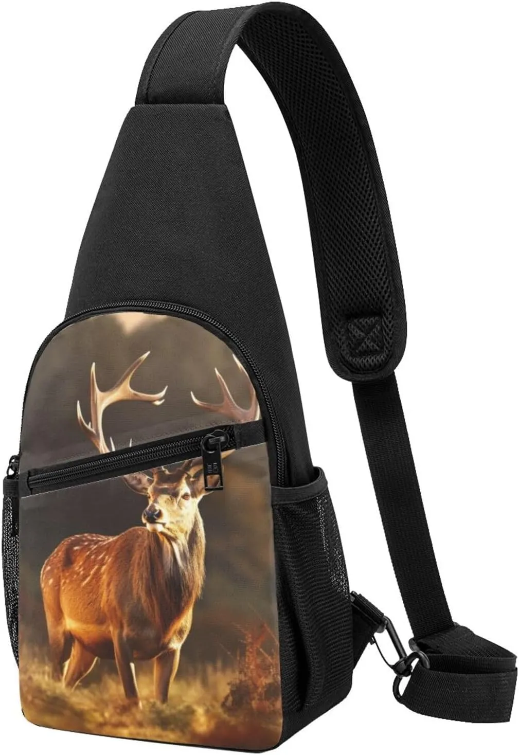 Sling Bag for Women Men Crossbody Shoulder Bag Animal Deer Chest Bag Small Sling Backpack Daypack Fanny Packs
