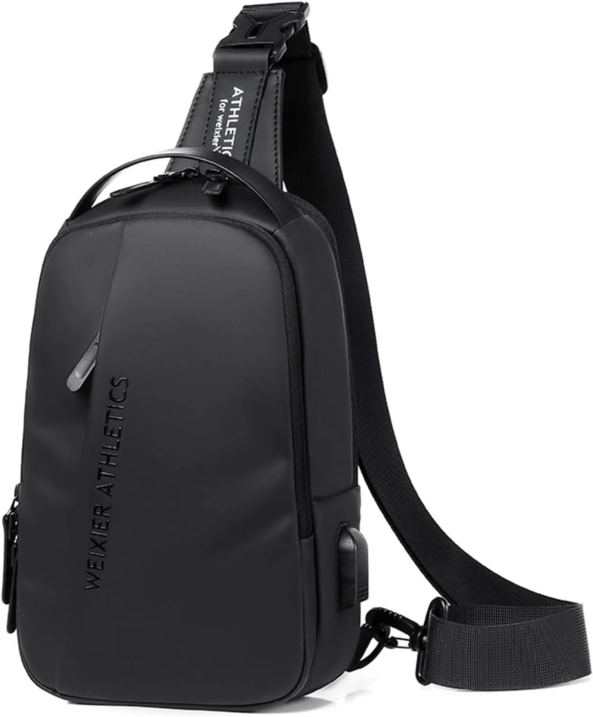 Sling Bag Sport Shoulder Bag with USB Charging Port