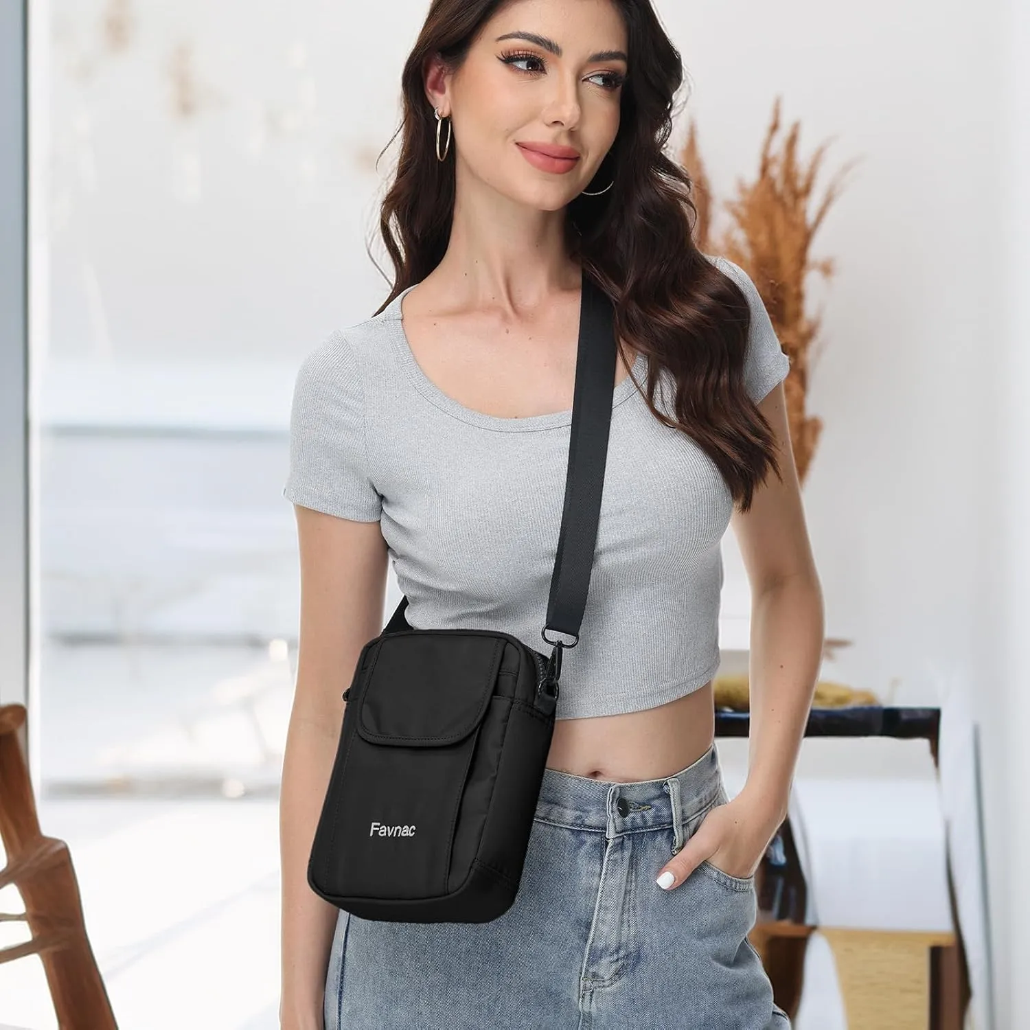 Small Crossbody Bags for Women, Fanny Packs for Women with Card Slot, Adjustable Shoulder Strap for Work and Shopping