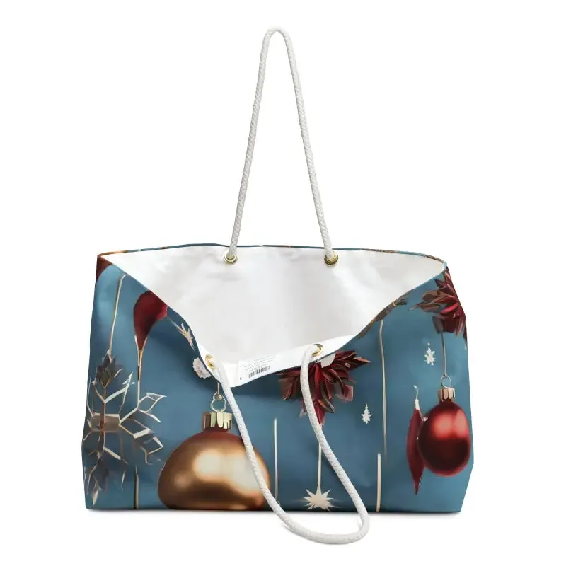 Sparkling Weekender Bag with Christmas Decorations