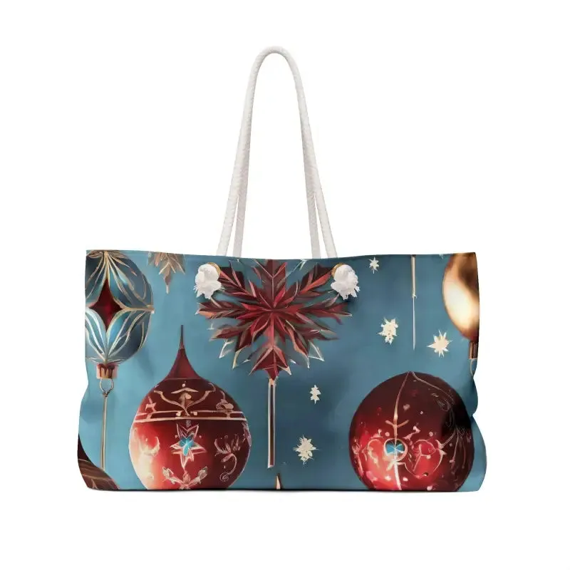 Sparkling Weekender Bag with Christmas Decorations