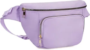 sportsnew Fanny Packs for Women,Large Waist Pack with Extra Extension Belt,Fashion Crossbody Belt Bags for Travel Walking Running Hiking, Purple, patent pending