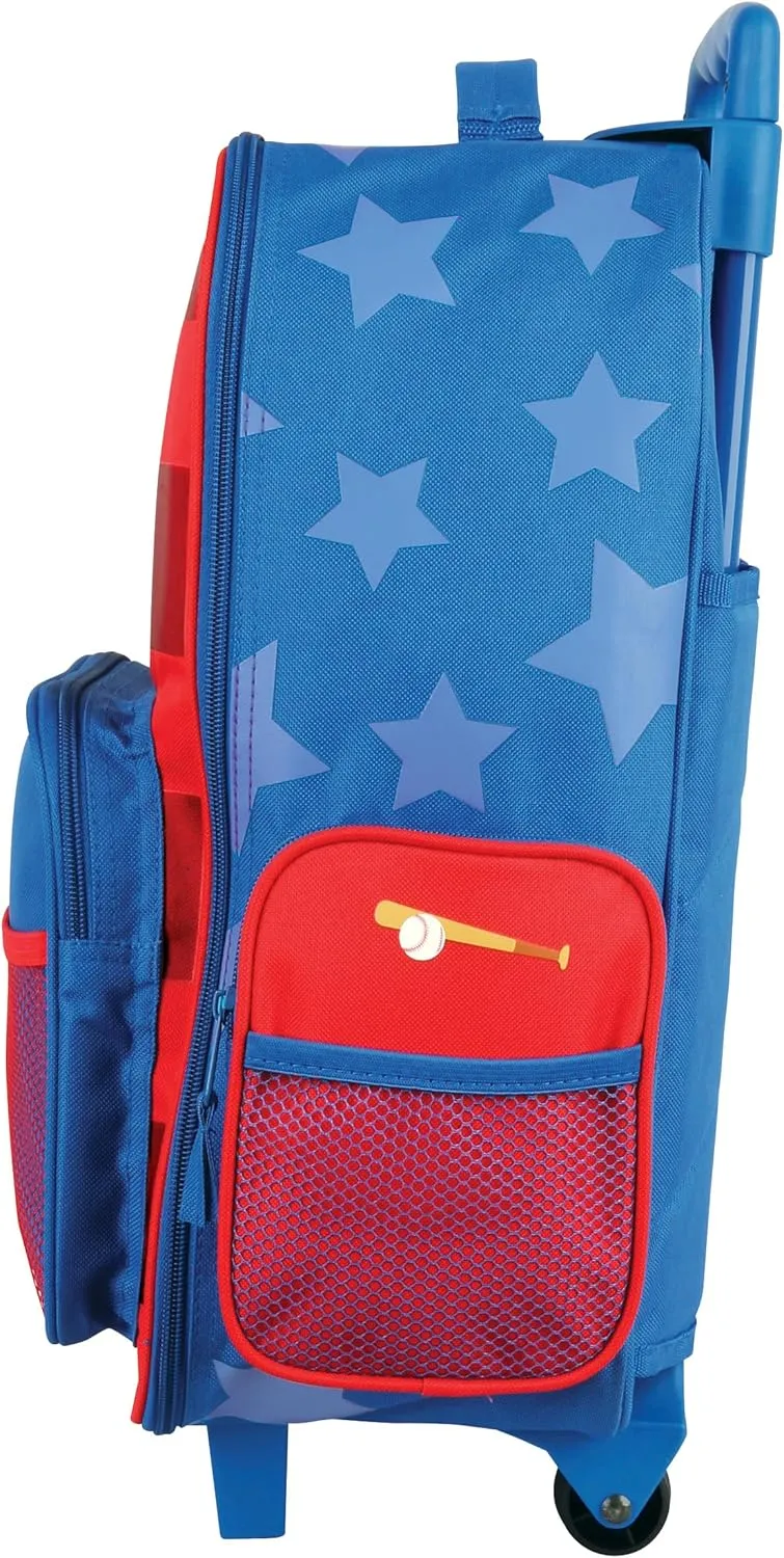 Stephen Joseph Boys Classic Rolling Luggage, Blue and Red, One Size