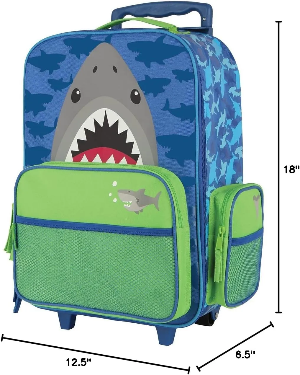 Stephen Joseph Boys' Classic Rolling Luggage, Shark, One Size