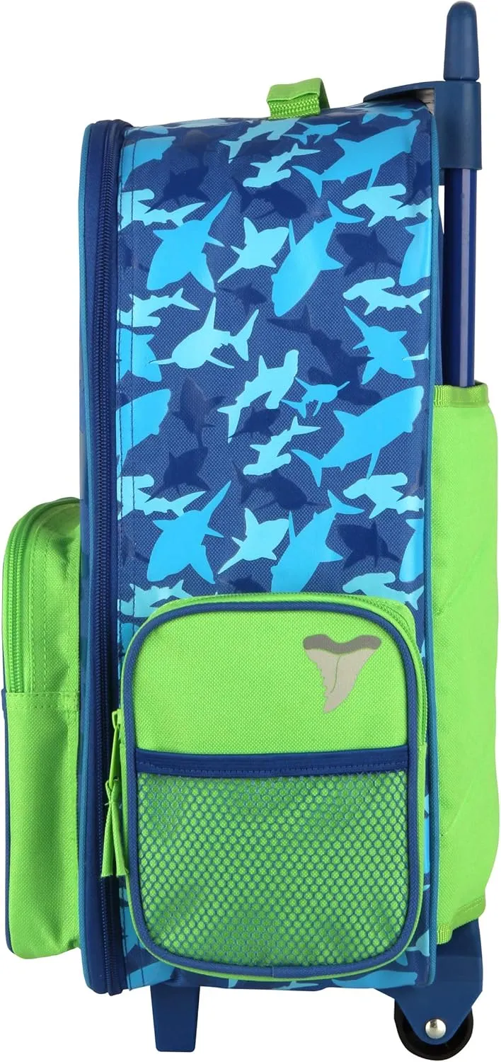 Stephen Joseph Boys' Classic Rolling Luggage, Shark, One Size