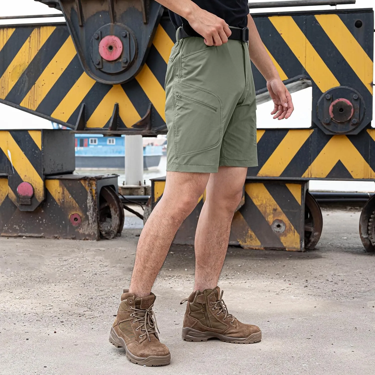 Stlight Men's Hiking Cargo Shorts Quick Dry Lightweight Tactical Shorts with Multi Pocket for Camping Fishing Golf