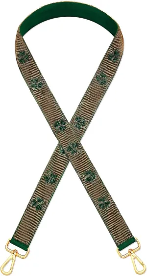 St.Patrick’s Day Purse Strap Replacement Beaded Lucky Shamrock Purse Strap Irish Crossbody Shoulder Bag Straps