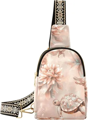 Sturdy Turtle Reptile Realistic Style Rose Gold women fanny pack cute crossbody fanny packs for for day pack