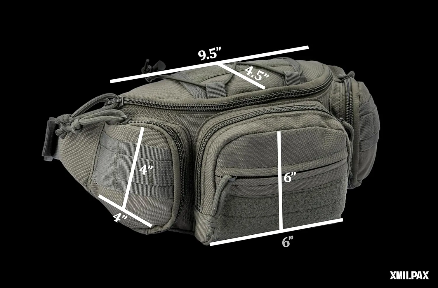 Tactical Waist Bag Utility Fanny Pack Small Hip Belt Bag Crossbody Sling Pack for Outdoor Every Day Carry, Hiking, Camping, Travel