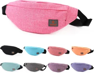 TINYAT Small Fanny Packs for Women Men Waist Bag Sling Bag Super Lightweight for Travel Cashier's box, Tool Kit T201, Pink