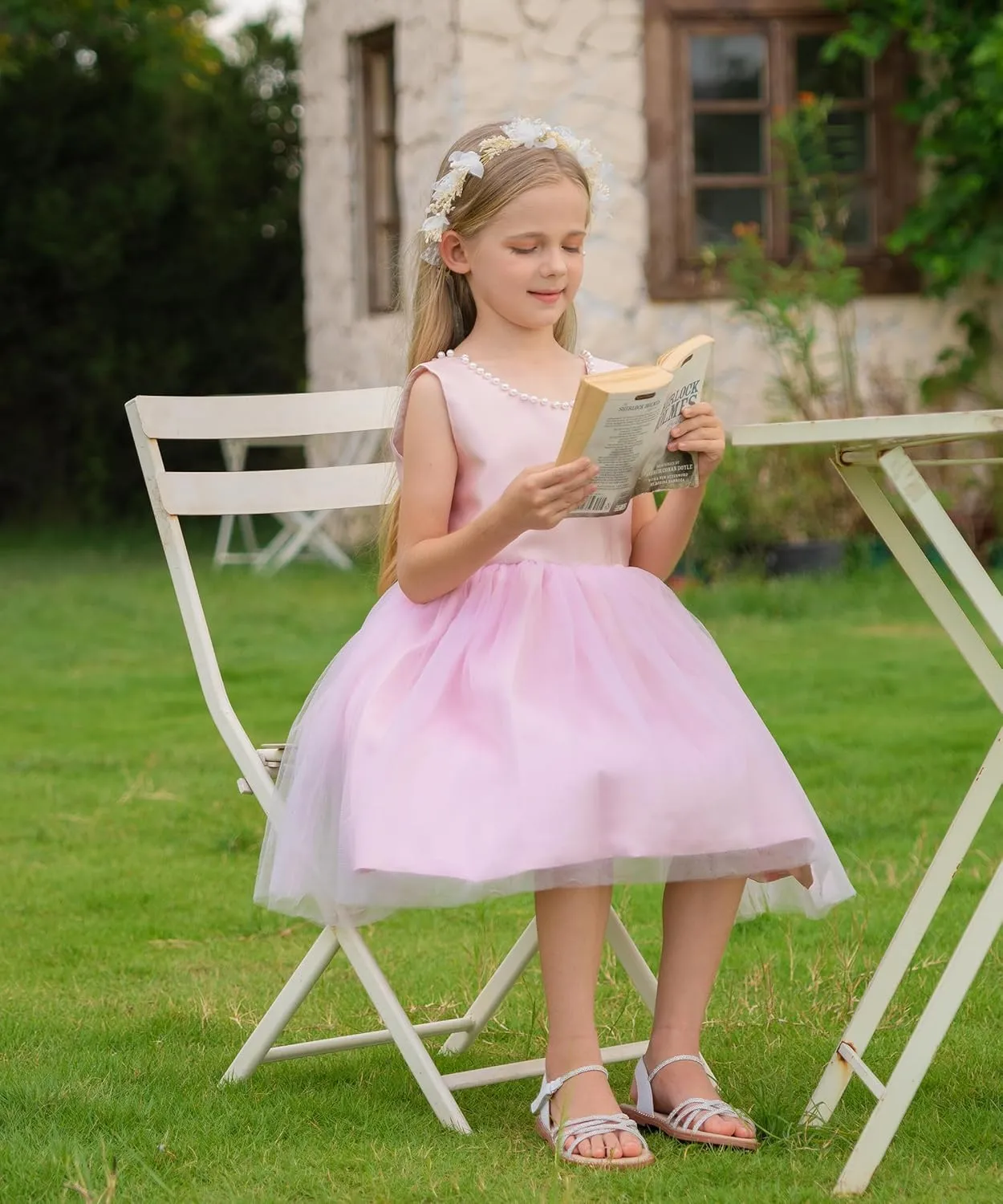 Toddler Flower Girl Sandals - Girl Summer Dress Shoes Toddler Little Kid Wedding Party