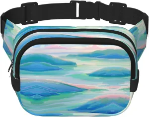 Tranquil Escape Print Crossbody Waist Bag, Adjustable Everywhere Fanny Packs for Men&Women/Traveling/Outdoors/Hiking