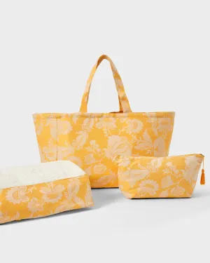 Tulip Beach Tote and Towel Set, Yellow
