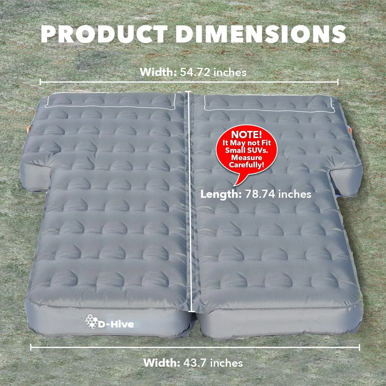 Unbeatable Durability SUV Air Mattress for Car Camping, Durable Extra Thick 300D Oxford Fabric, Quick Easy Set-Up w/Electric Pump, Car Bed Mattress, Mattress for SUV, Air Mattress